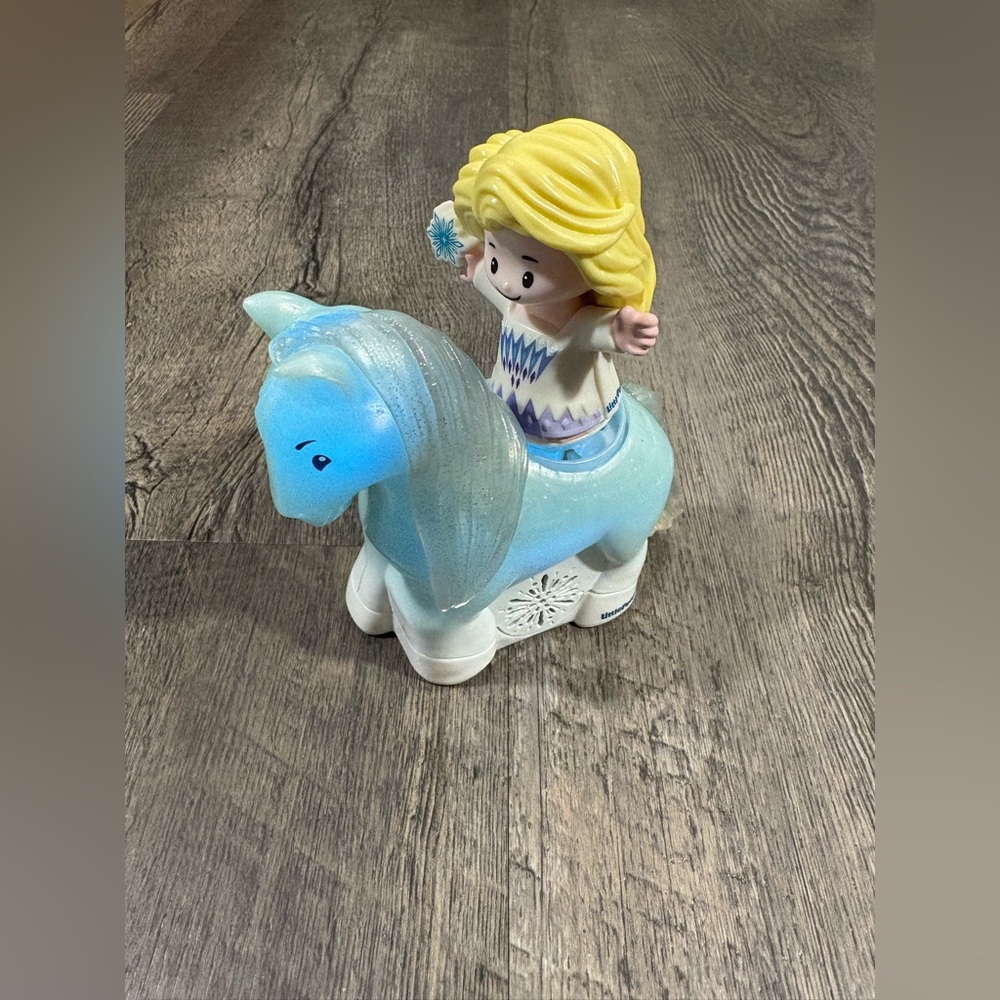 Fisher-Price Blue and White Toy Horse with Rider